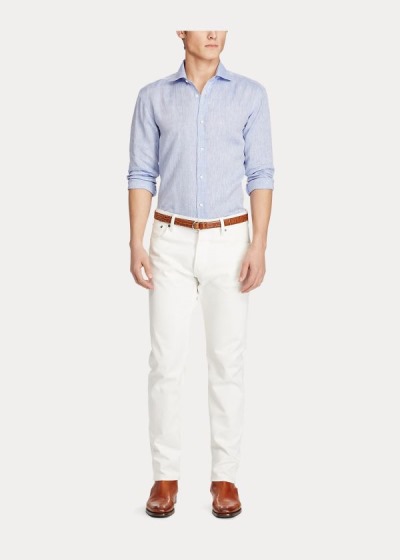 Camisa Ralph Lauren Hombre Azules - Linen Sport - NZRPG9365